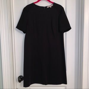LOFT Like New Black Shift Dress Short Sleeve